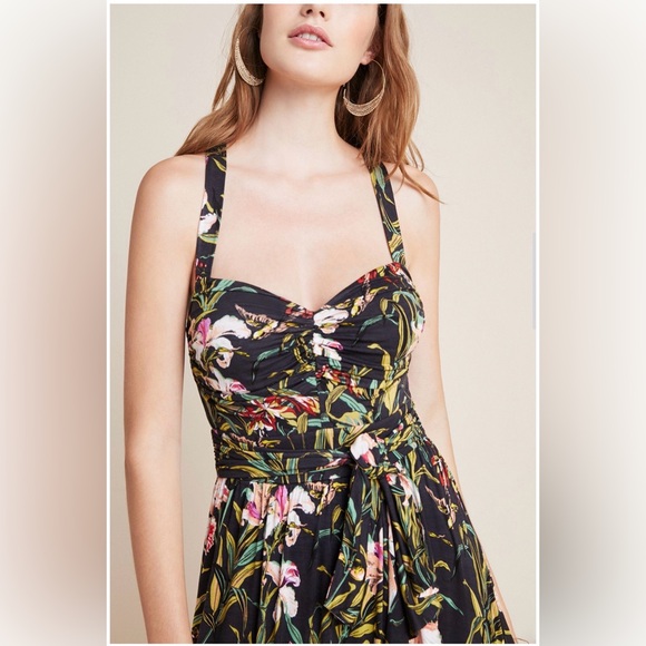Maeve x Anthropologie Gabriela Ruffled Maxi Dress in Black Multi - XL - Picture 11 of 11